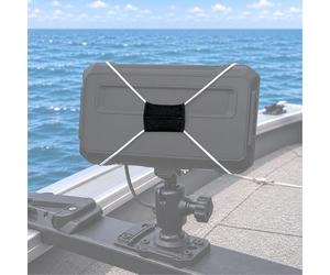 Sangle élastique réglable pour écran graphique jusqu'à 45,7 cm, compatible avec LiveScope, Garmin, Lowrance et Boat Electronics (blanc)