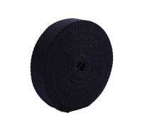 Sangle en coton de 25 mm x 25 mm - Pour le bricolage, les sacs et les vêtements - Noir