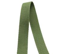 Sangle en coton de 25 mm x 25 mm - Pour travaux manuels, travaux manuels, sacs, décorations de vêtements, vert armée