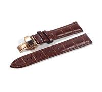Sangle en cuir de la bande de surveillance STRAPE STRAPE BATTERFLY BOUCLE ACCESSOIRES CEINTRALLE 18 mm 20 mm 22 mm 24 mm STRAP (COULEUR: BROWN-RG, Taille: 22 mm) decoration