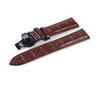 Sangle en cuir de la bande de surveillance STRAPE STRAPE BATTERFLY BOUCLE ACCESSOIRES CEINTRALLE 18 mm 20 mm 22 mm 24 mm STRAP (COULEUR: BROWN-B, Taille: 22 mm) decoration