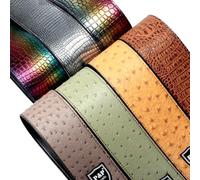 Sangle en cuir synthétique gaufré conçue pour les guitares acoustiques, électriques et basses, longueur réglable pour un ajustement personnalisé (marron)