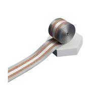 Sangle en Nylon 1/2/5Yards 38mm Sangle Imprimée Multicolore Patchwork Rayure Vêtements Sac Accessoires Matériel De Couture DIY Rubans Jacquard Tendance(Grey,5yards)