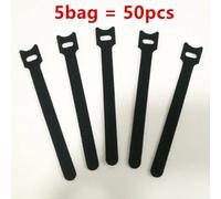 Sangle En Nylon Avec Crochet De Type T Réglable,Évaluateurs De Câble Détachable,Gestion Des Fils,Boucle De Souris,Support De Maintien Des Écouteurs,50 Pièces - Type Black-5 Bag