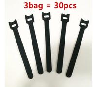 Sangle En Nylon Avec Crochet De Type T Réglable,Évaluateurs De Câble Détachable,Gestion Des Fils,Boucle De Souris,Support De Maintien Des Écouteurs,50 Pièces - Type Black-3 Bag