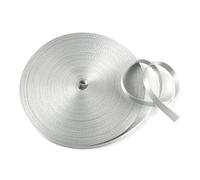 Sangle en Nylon de 10 m, 10/12/15/20 mm, pour Ceinture de Couture, Cordon d'identification de Travail,Gris Clair,10 mm