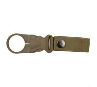 Sangle en nylon pour bouteille d'eau avec boucle à mousqueton pour camping, randonnée, cyclisme, sac à dos, porte-boisson portable, noir, vert, kaki, rouge (Kaki)