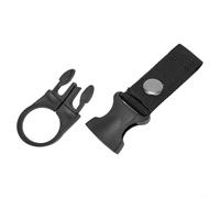 Sangle en nylon pour bouteille d'eau avec boucle à mousqueton pour camping, randonnée, cyclisme, sac à dos, porte-boisson portable, noir, vert, kaki, rouge (noir)