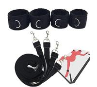 Sangle en nylon pour la chambre à coucher, sangles souples et réglables pour les poignets et les chevilles, bandeau noir 11D504