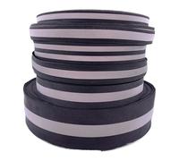 Sangle en Nylon Sangle réfléchissante de sécurité Noire à Coudre sur Tissu for Gilet, 5 mètres, 10 mm, 15, 20, 25, 50(10mm-5mm)