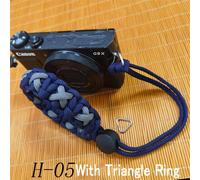 Sangle en nylon tissée à la main pour appareil photo,dégagement rapide,ceinture de poignet,bracelet,ULréglable pour Sony,IL,Nikon,Fuji,SLR,sans miroir - Type H5 Triangle Ring