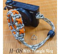 Sangle en nylon tissée à la main pour appareil photo,dégagement rapide,ceinture de poignet,bracelet,ULréglable pour Sony,IL,Nikon,Fuji,SLR,sans miroir - Type H8 Triangle Ring