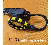 Sangle en nylon tissée à la main pour appareil photo,dégagement rapide,ceinture de poignet,bracelet,ULréglable pour Sony,IL,Nikon,Fuji,SLR,sans miroir - Type H1 Triangle Ring