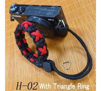 Sangle en nylon tissée à la main pour appareil photo,dégagement rapide,ceinture de poignet,bracelet,ULréglable pour Sony,IL,Nikon,Fuji,SLR,sans miroir - Type H2 Triangle Ring