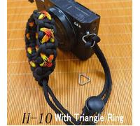 Sangle en nylon tissée à la main pour appareil photo,dégagement rapide,ceinture de poignet,bracelet,ULréglable pour Sony,IL,Nikon,Fuji,SLR,sans miroir - Type H10 Triangle Ring
