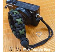 Sangle en nylon tissée à la main pour appareil photo,dégagement rapide,ceinture de poignet,bracelet,ULréglable pour Sony,IL,Nikon,Fuji,SLR,sans miroir - Type H4 Triangle Ring