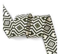 Sangle en polyester et coton de 10 m et 38 mm de diamètre, ruban pour sac à dos, sac, vêtement, tresse, ruban en nylon, accessoires de couture DIY,RD707-507 Vert armée,10 mètres