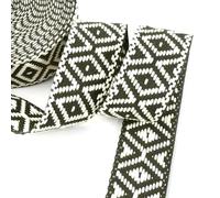 Sangle en polyester et coton de 10 m et 38 mm de diamètre, ruban pour sac à dos, sac, vêtement, tresse, ruban en nylon, accessoires de couture DIY,RD825-Vert armée foncé,10 mètres