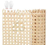 Sangle en rotin naturel Cane Webbing Roll, tressage en rotin naturel, tressé en nid d'abeille, en tube tressé de chaise en rotin naturel pour meubles, chaises, armoires (45 cm, 150)