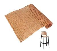 Sangle en rotin tressé de Vienne - En polyéthylène - Tressage à la main - Pour décoration de meubles DIY - En nid d'abeille - Tressage de chaise - Tissu tressé (café - 45 × 150 cm)