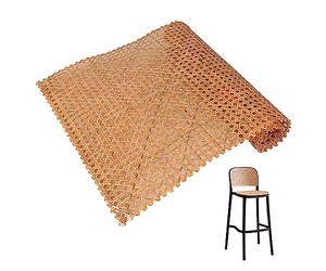 Sangle en rotin tressé de Vienne - En polyéthylène - Tressage à la main - Pour décoration de meubles DIY - En nid d'abeille - Tube tressé de chaise - Tissu tressé (café - 60 × 150 cm)