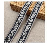 Sangle en Rouleau Ruban Jacquard brodé en Dentelle, 5Yards, 25-35MM, Jolie Petite Fleur Brillante, Sangle for Bricolage, Ornements de Cheveux, Accessoires de Collier for Animaux de Compagnie(11 25MM)