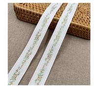 Sangle en Rouleau Ruban Jacquard brodé en Dentelle, 5Yards, 25-35MM, Jolie Petite Fleur Brillante, Sangle for Bricolage, Ornements de Cheveux, Accessoires de Collier for Animaux de Compagnie(01 25MM)