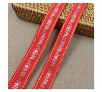 Sangle en Rouleau Ruban Jacquard brodé en Dentelle, 5Yards, 25-35MM, Jolie Petite Fleur Brillante, Sangle for Bricolage, Ornements de Cheveux, Accessoires de Collier for Animaux de Compagnie(09 25MM)