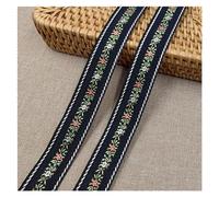 Sangle en Rouleau Ruban Jacquard brodé en Dentelle, 5Yards, 25-35MM, Jolie Petite Fleur Brillante, Sangle for Bricolage, Ornements de Cheveux, Accessoires de Collier for Animaux de Compagnie(08 25MM)