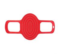 Sangle en Silicone pour Friteuse à Air XXL - pour accessoire Double Cuve pour Transférer Dinde et Rôti - Résistant Chaleur 58.5x31.5cm(Red)