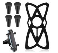 Sangle en Silicone pour Support Téléphone de Vélo, Bandes de Sécurité en Silicone Compatibles avec Les Vélos X-Grip RAM Capuchons Antidérapants en Caoutchouc pour Guidon de Vélo et de Moto