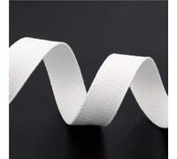 Sangle en tissu résistante, Sangle en polyester et coton de 20 mm for sangles de sac à dos, couture et ruban d'étiquettes multicolore(White)