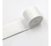 Sangle en tissu résistante, Sangle en polyester et coton multicolore, largeur 30-32 mm, 5 mètres, for sacs(White)
