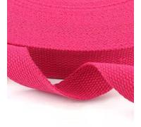Sangle en tissu résistante, Sangle en toile de coton multicolore de 3 mètres, largeur 2,5 à 3,8 cm, for sac à dos artisanal(Rose Red,Wide 2.5cm)