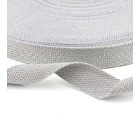 Sangle en tissu résistante, Sangle en toile de coton multicolore de 3 mètres, largeur 2,5 à 3,8 cm, for sac à dos artisanal(Grey,Wide 2.5cm)