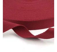 Sangle en tissu résistante, Sangle en toile de coton multicolore de 3 mètres, largeur 2,5 à 3,8 cm, for sac à dos artisanal(Wine Red,Wide 3.2cm)