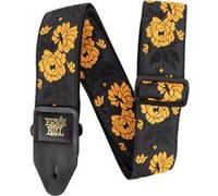 Ernie Ball Sangle de Guitare en Jacquard, motif Tangerine Rose