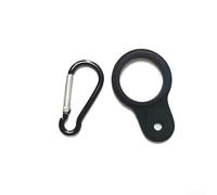 Sangle extensible en silicone avec crochet en plastique sécurisé pour attacher aux sacs à dos, ceintures ou boucles d'équipement pendant les activités de plein air et les entraînements (noir)