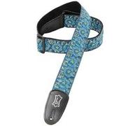 Sangle guitare Levys 5 CM Tissu Jacquard Asie Dos Polypropylène Bleu