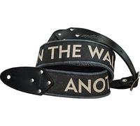 Sangle guitare Pink Floyd - ANOTHER BRICK IN THE WALL - Coton Bio et crochets en cuir véritable- Etabeta Artigiano Toscano - Made in Italy (noir lavé)