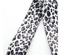 Sangle jacquard 38 mm à motif léopard, résistante à l'usure, pour vêtements, sacs à dos, ceintures et sacs - Blanc - 5 yards