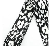 Sangle jacquard 38 mm à motif léopard, résistante à l'usure, pour vêtements, sacs à dos et ceintures - Blanc_a-10yards