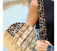 Sangle large détachable et ajustable à motif jacquard, convenant à la confection et à la transformation de sacs, à la modification d'appareils photo, aux accessoires d'instruments de musique, aux sacs