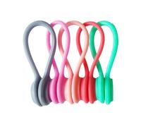 Sangle magnétique en silicone réutilisable - Attaches de câble magnétiques réutilisables en silicone, organisateur de câbles, serre-câbles magnétique en silicone, câble de charge, support de rangement