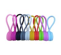 Sangle magnétique en silicone réutilisable - Attaches de câble magnétiques réutilisables en silicone, organisateur de câbles, serre-câbles magnétique en silicone, câble de charge, support de rangement