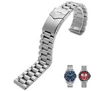 Sangle mâle en acier inoxydable pour bracelet en argent de la bande de surveillance F1 20 mm 22 mm avec boucle pliante (couleur: argent, taille: 20 mm)