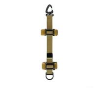 Sangle nylon PP résistante 30cm pour randonnée légère(Khaki) | Crochet rotatif 360°, anneau D, fixation sécurisée, idéal trekking, jaune vert