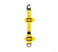 Sangle nylon PP résistante 30cm pour randonnée légère(Yellow) | Crochet rotatif 360°, anneau D, fixation sécurisée, idéal trekking, jaune vert
