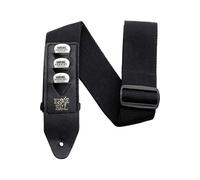 Ernie Ball Sangle de guitare avec support pour médiator, en polypropylène, noire