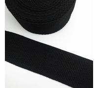 Sangle plate en nylon robuste de 10 m pour intérieur et extérieur, loisirs créatifs, réparation de ceinture de camping, laisse de chien (noir, 3 cm de large)